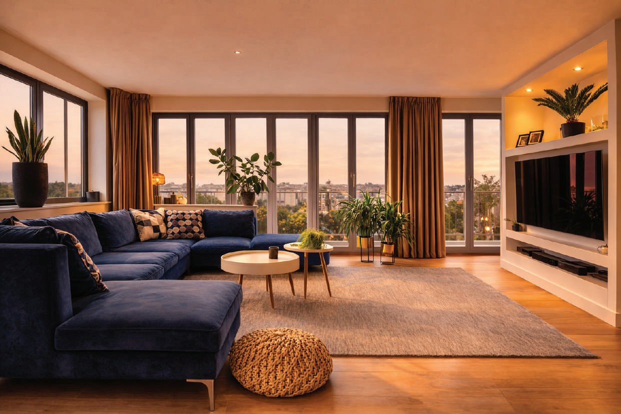 Living room interior of a Blue Vista residence